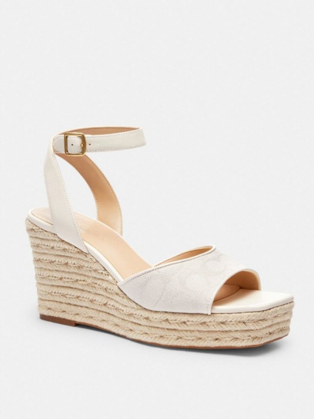 NIIB COACH Espadrille Wedge In Signature Jacquard size 8 Brand new SHOES summer
